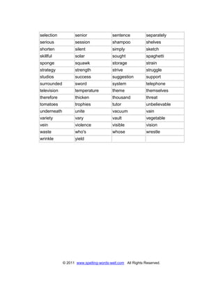 Spelling Words for Grade 6.pdf