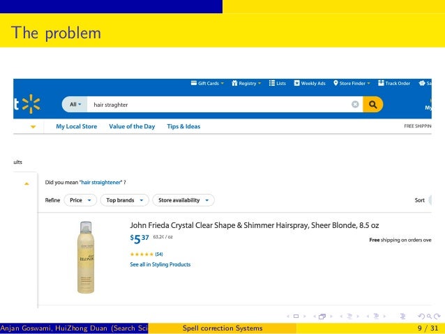 Spelling Correction Systems For E Commerce Platforms