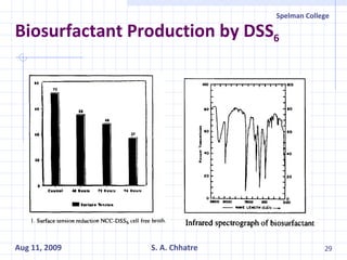 Biosurfactant Production by DSS 6 