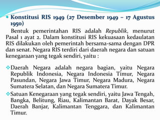 Senat Ris Dinamika Sistem Pemerintahan Indonesia | PPTX