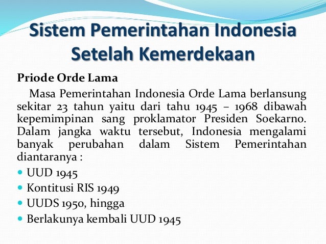 Dinamika Sistem Pemerintahan Indonesia