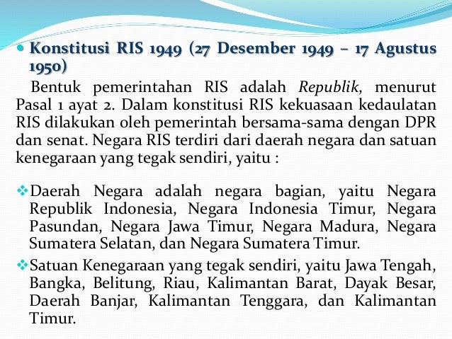 Bentuk Negara Indonesia Menurut Konstitusi Ris - Berbagi Bentuk Penting