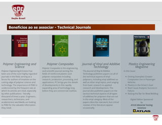 BBeenneeffíícciiooss aaoo ssee aassssoocciiaarr -- TTeecchhnniiccaall JJoouurrnnaallss 
 