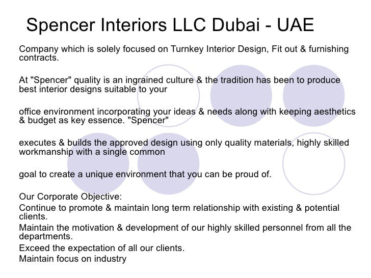 Spencer Interiors Llc Dubai Uae