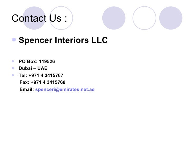Spencer Interiors Llc Dubai Uae