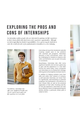 Exploring the Pros and Cons of Internships | PDF