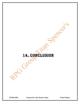 14. CONCLuSiON




[ICBM-SBE]    Prepared by Ajay Kumar Gupta   Project Report
 