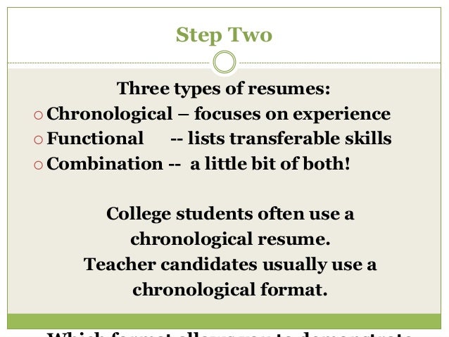three types of resumes