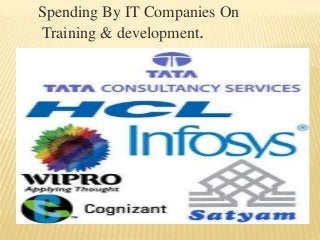 Spending By IT Companies On
Training & development.
 