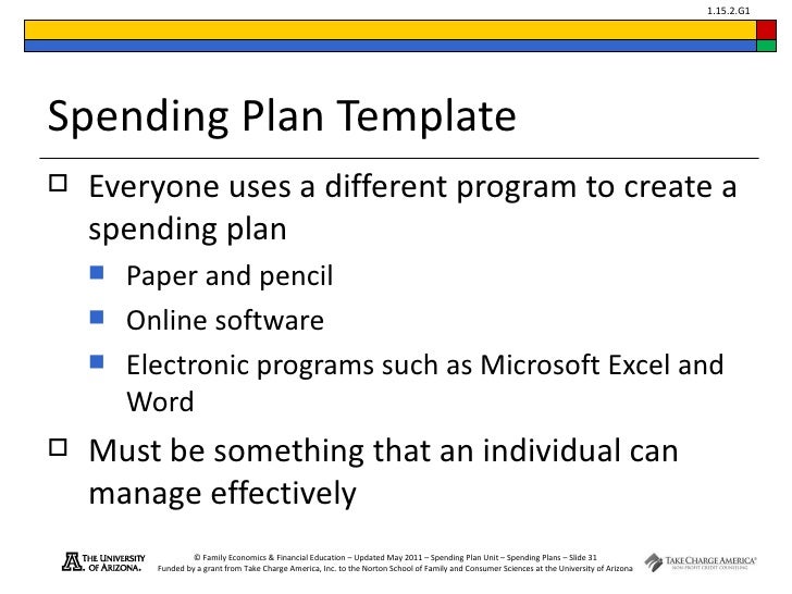 spending plans module 16 spending plan templates