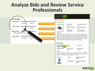 Greg S.
Greg S.
Eric W.
Tammy T.
Serge P.
Analyze Bids and Review Service
Professionals
 