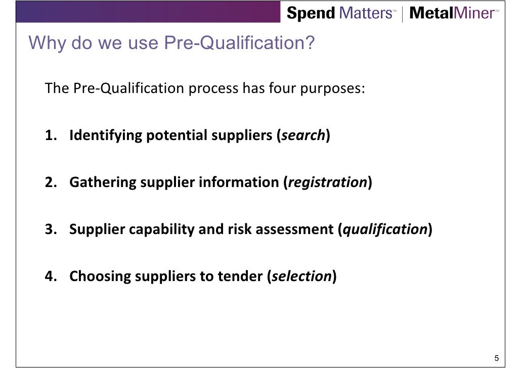 SpendMatters Slides Is Your Supplier Qualification Process a Competi…