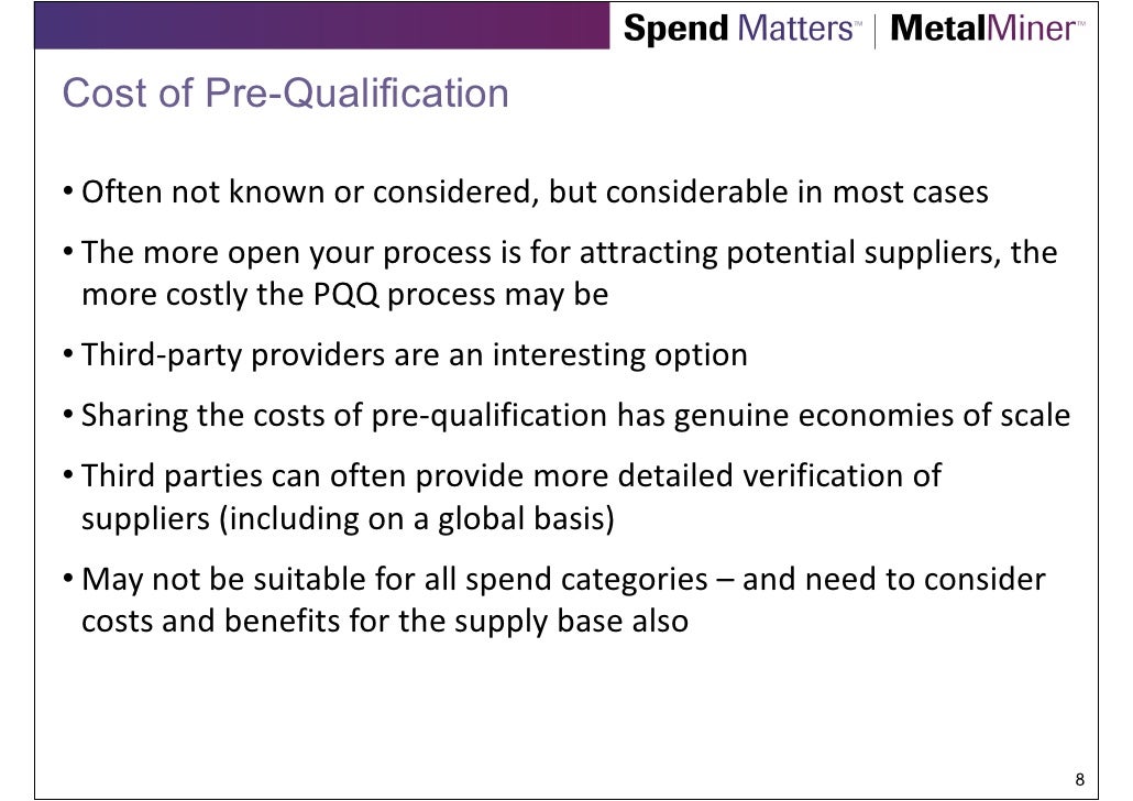 SpendMatters Slides Is Your Supplier Qualification Process a Competi…