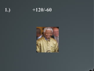 1.)   +120/-60
 