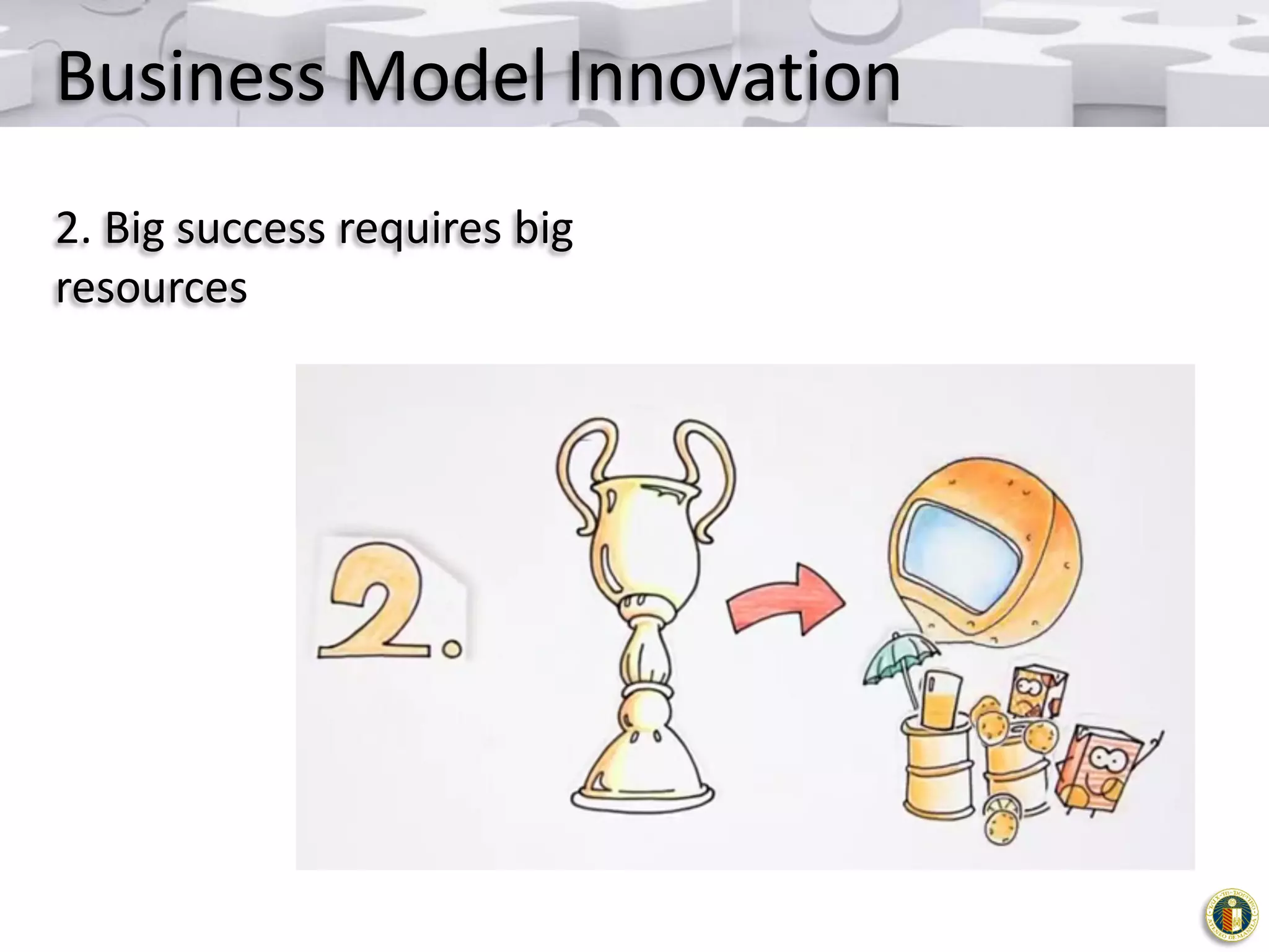 Business Model Innovation
2. Big success requires big
resources

 