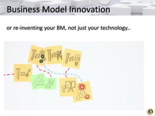 Business Model Innovation
or re-inventing your BM, not just your technology..

 
