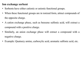 Solid phase extraction pdf education near | PPTX