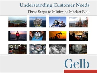 Understanding Customer Needs
   Three Steps to Minimize Market Risk
 