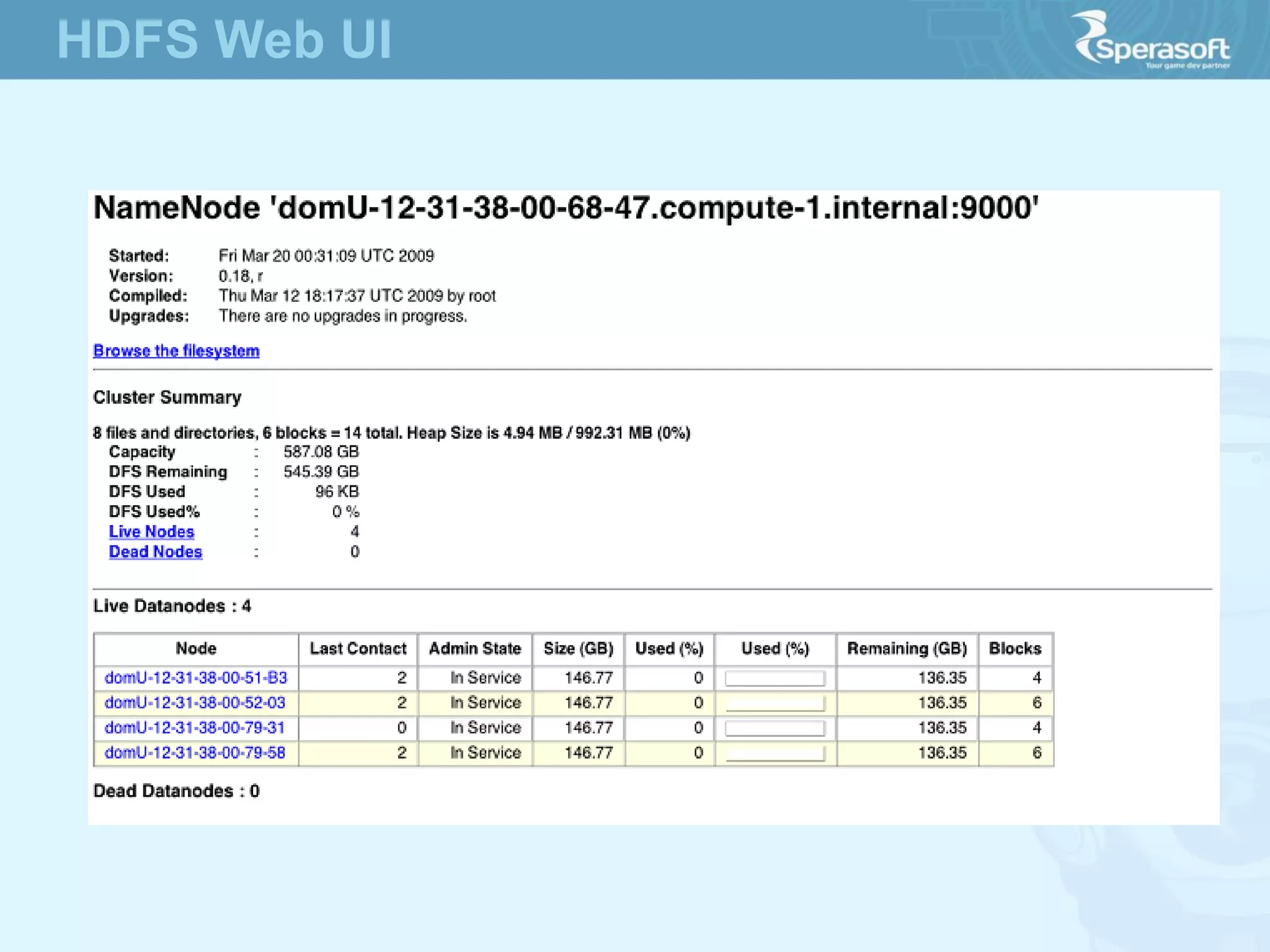 HDFS Web UI
 