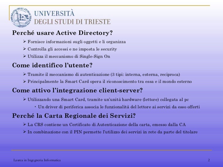 Sperimentazione Della Carta Regionale Dei Servizi Per L