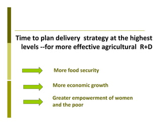 Delivery systems designed to meet the needs of women and the poor