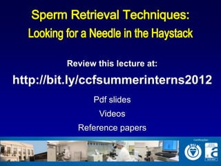 Review this lecture at:

http://bit.ly/ccfsummerinterns2012
               Pdf slides
                 Videos
           Reference papers
 