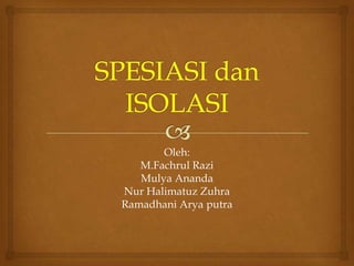Oleh:
M.Fachrul Razi
Mulya Ananda
Nur Halimatuz Zuhra
Ramadhani Arya putra

 
