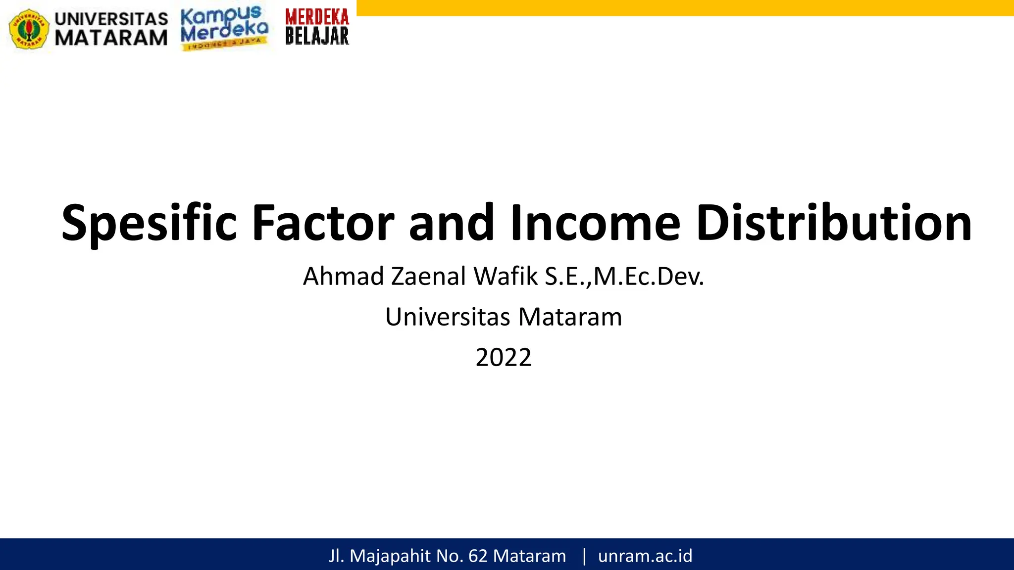 Spesific factors & Income Distribution.pptx