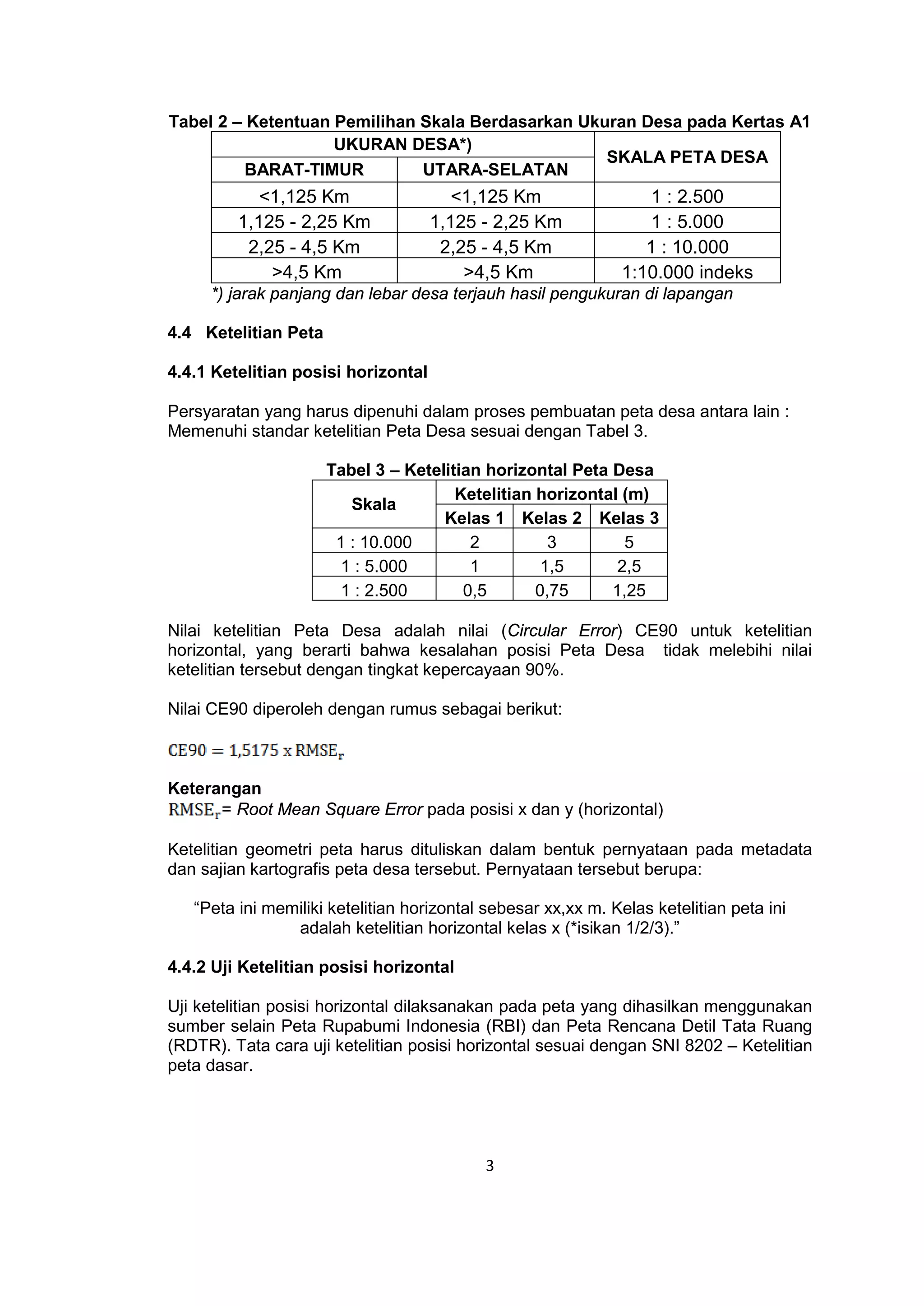 Spesifikasi teknis penyajian peta desa | PDF