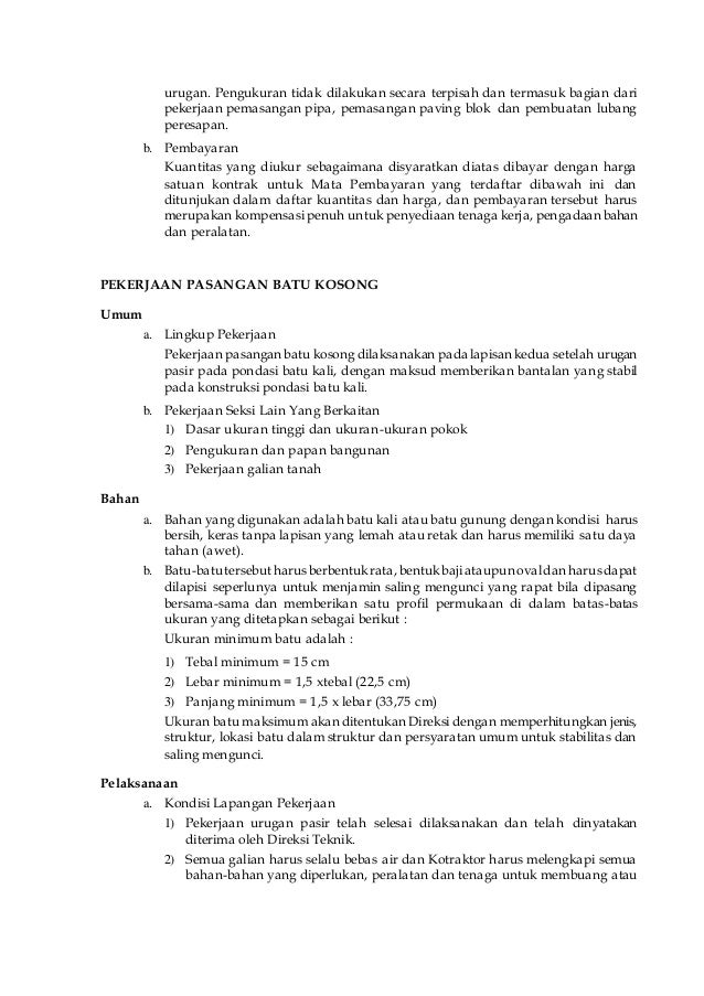 Spesifikasi Teknis Rujab