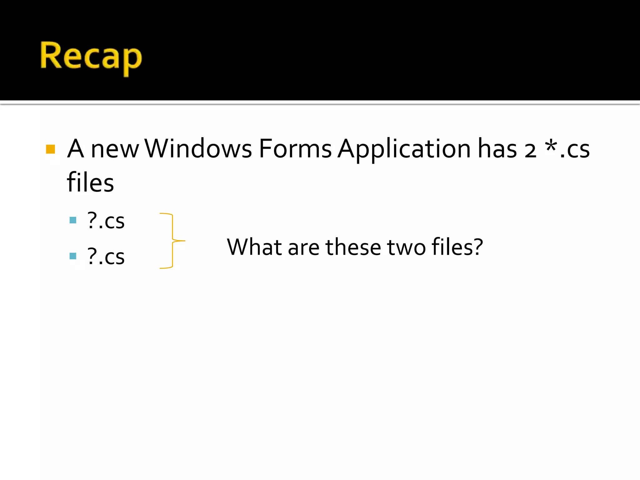 Next LessonMore controls and problem solving exercises 
