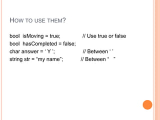 Value reference typesOther common value reference types