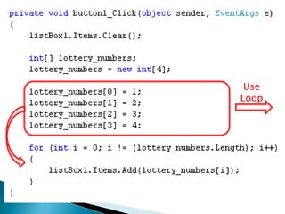 Use Loop
