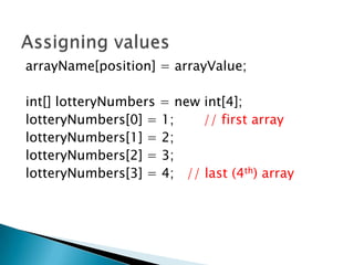 C# Arrays | PPT