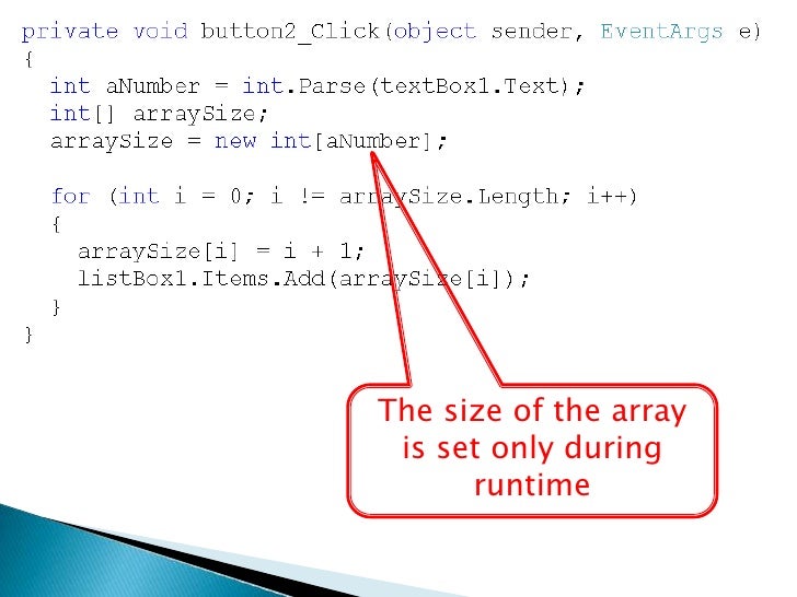 C# Arrays