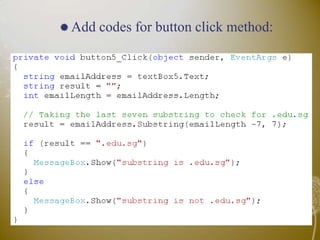 ContinueAdd a button and textbox