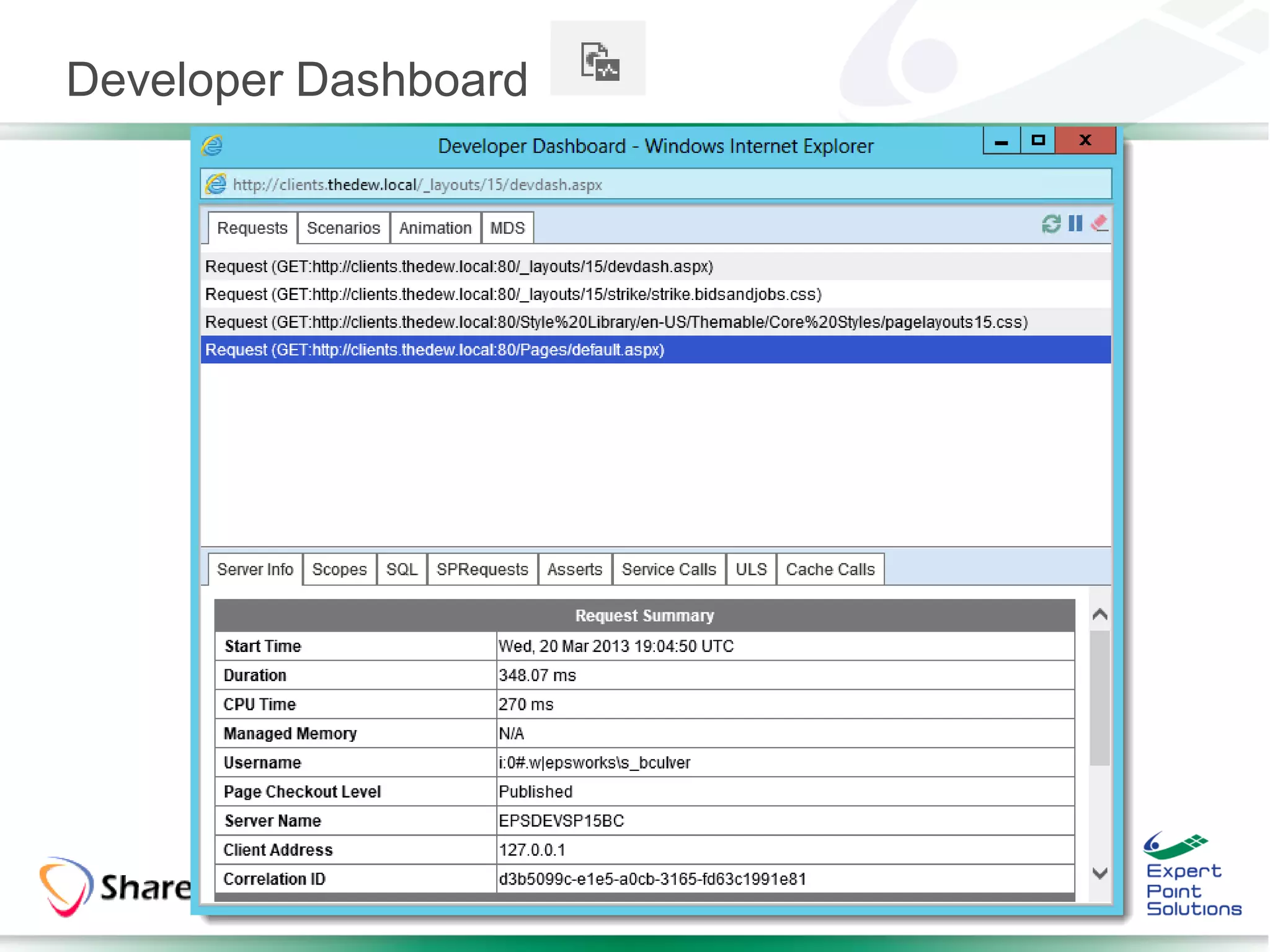 Developer Dashboard
 