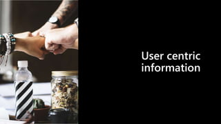 User centric
information
 