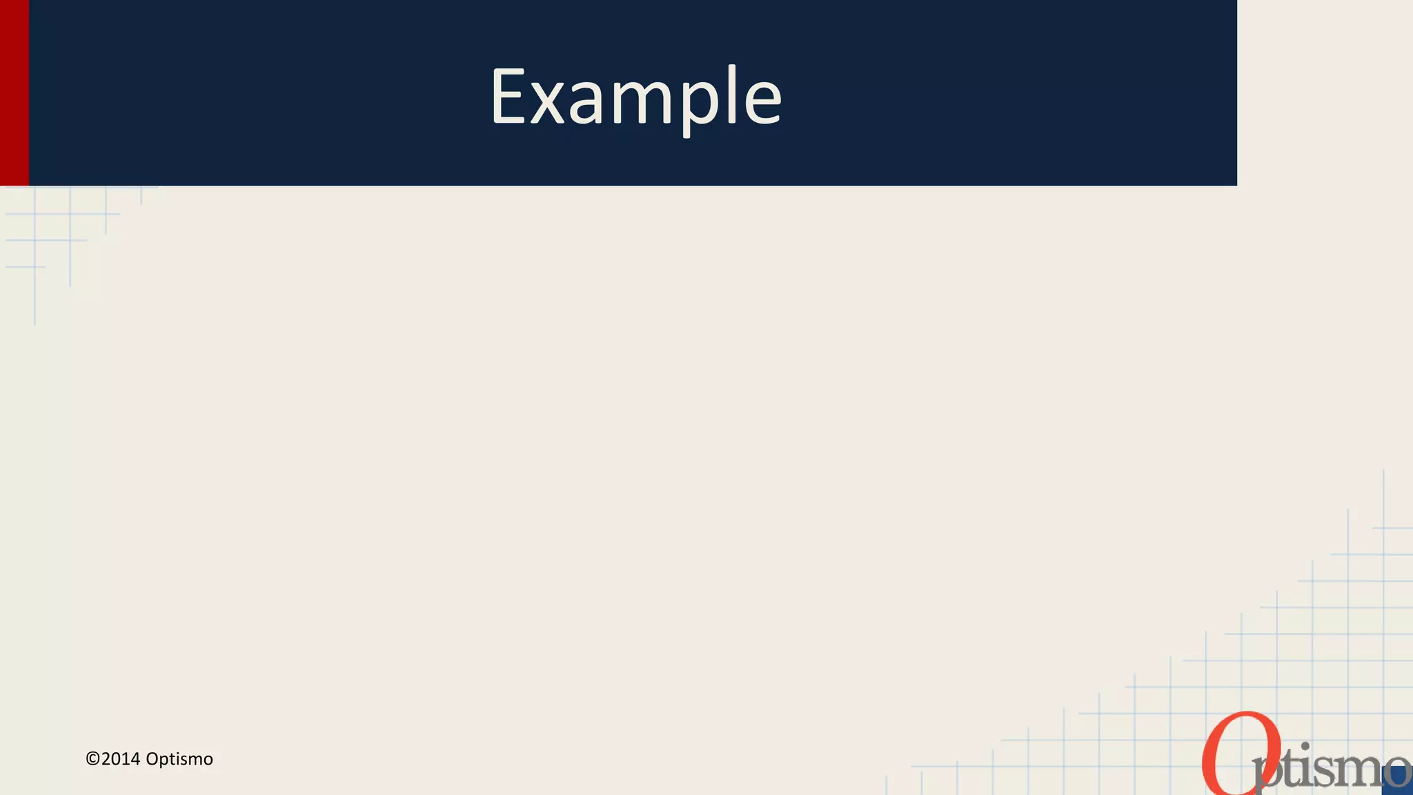 Example 
©2014 Optismo 
 