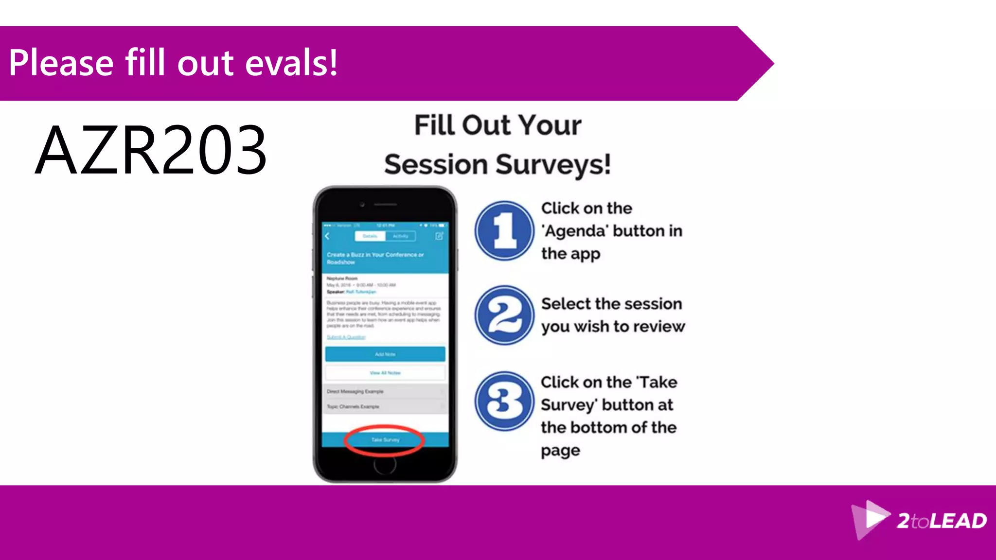 Please fill out evals!
AZR203
 