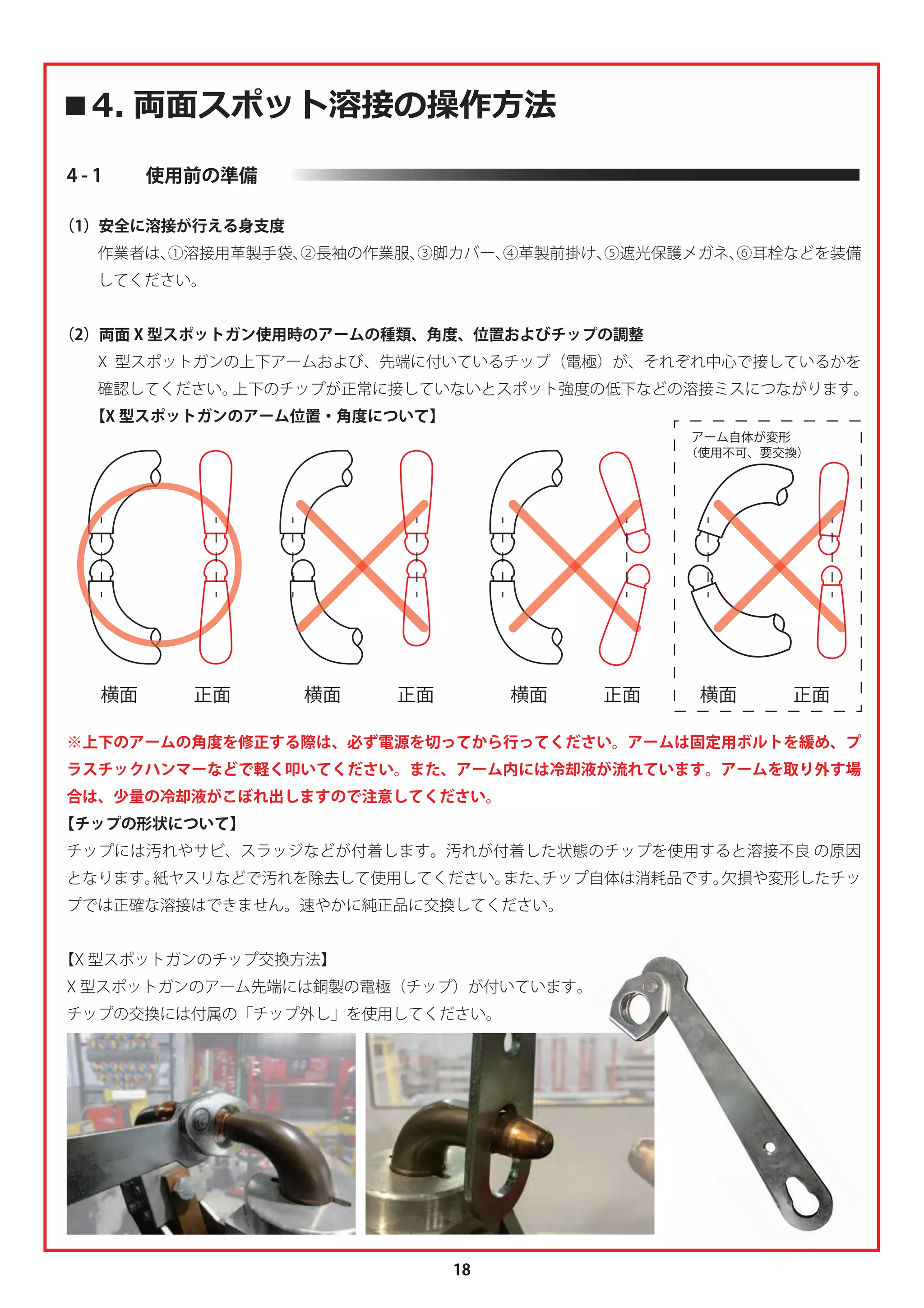 取扱い説明書：FDM スーパープント 超高張力鋼板対応 水冷式スポット 