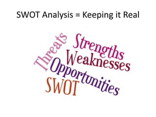 SWOT Analysis = Keeping it Real
 