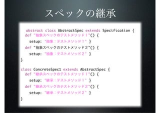 abstract class AbstractSpec extends Specification {
    def "                        "() {
      setup: '                 ' }
    def "                        "() {
      setup: '                 ' }
}

class ConcreteSpec1 extends AbstractSpec {
  def "                         "() {
      setup: '                 ' }
    def "                        "() {
      setup: '                 ' }
}
 