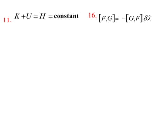 11.
K U  H  constant 16. F,G G,F
 