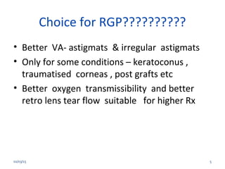 Spherical RGP contact lens fitting and prescribing | PPT