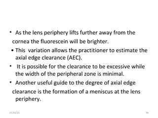 Edge Clearance Rgp Spherical RGP contact lens fitting and prescribing | PPT