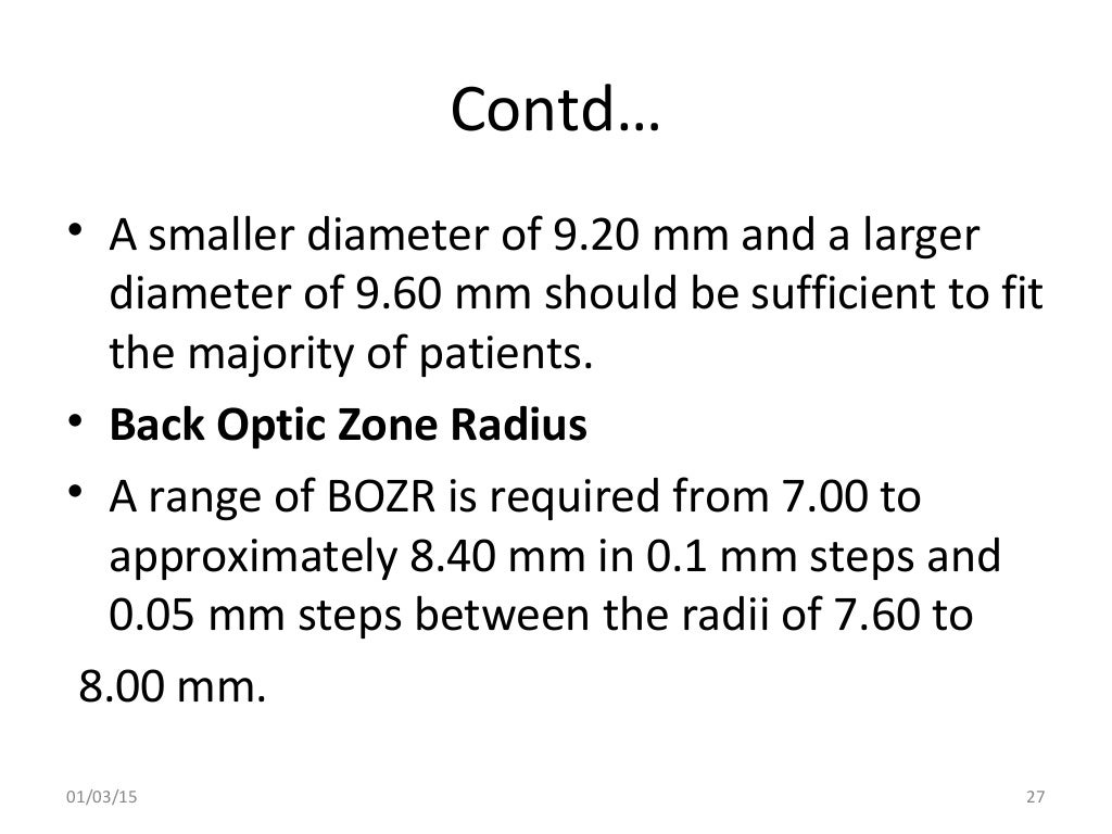 Spherical RGP contact lens fitting and prescribing
