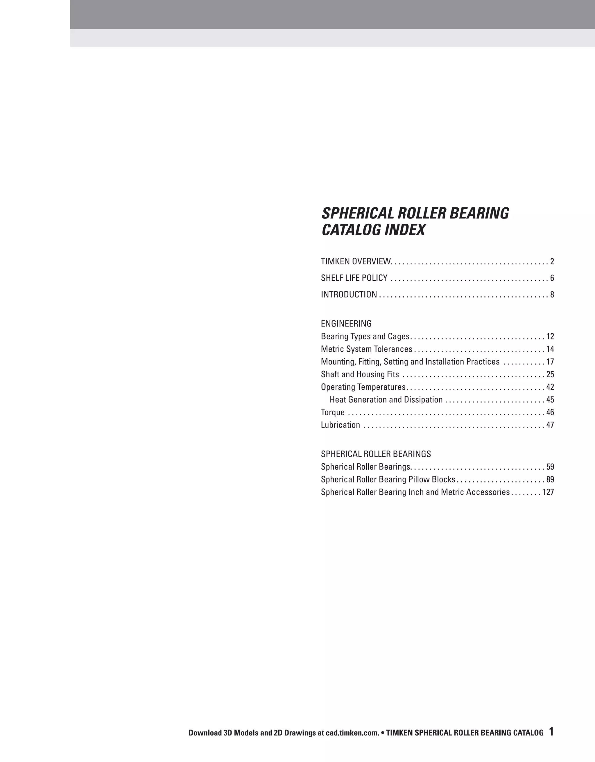 Spherical roller bearing_catalog PDF