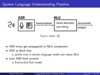 Transcription Errors in Context of Intent Detection and Slot Filling