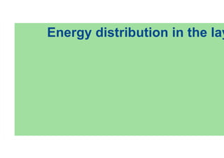 Energy distribution in the lay
 